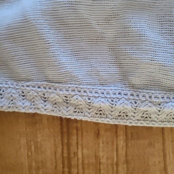 Meadow Rue Anthropologie Blue Open Knit Aztec Lace Sheer Basic Everyday Casual - Picture 6 of 12